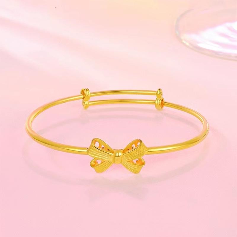 Позолоченный регулируемый браслет-бант для девочек Adjustable