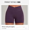 High-Waisted Transparent Nude Yoga Shorts with Cross Waistband for Running and Cycling