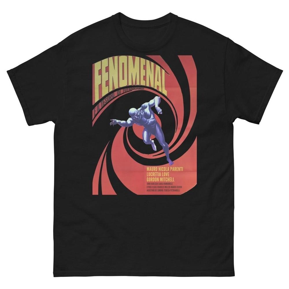 Fenomenal Italian Cult Hero 60s Super Spy Graphic Retro Comic Pulp Poster Shirt Unisex T-Shirt XXL