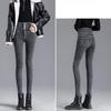 Thermal Winter Thick Fleece High-waist Warm Skinny Jeans Thick Women Stretch Button Pencil Pants Mom Casual Velvet Jeans