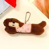 Süßer Dackel Plüsch Schlüsselanhänger Weiche Flauschige Cartoon Würstchenhund Puppe Anhänger Taschendekoration Geschenk für Mädchen Jungen