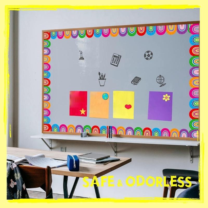10m Colorful Bulletin Border Trim Lovely Bulletin Board Borders Border Sticker Bulletin Board Decorations for Classroom