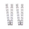 Matrix Original Design Zirconia Rhodium Plated Brass Earrings Women Earrings Silver 5705835