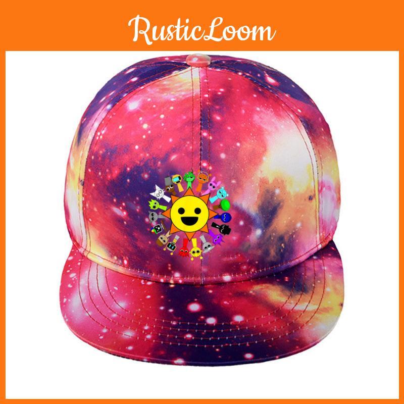 Sprunki Printed Fashion Baseball Cap Adjustable Starry Sky Design Wide Brim Hat