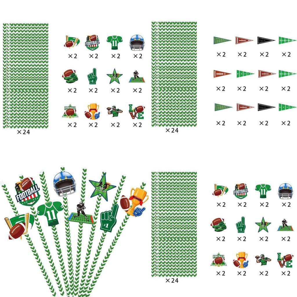 Theme Sports Disposable Straws For Festive Drinking Experience
