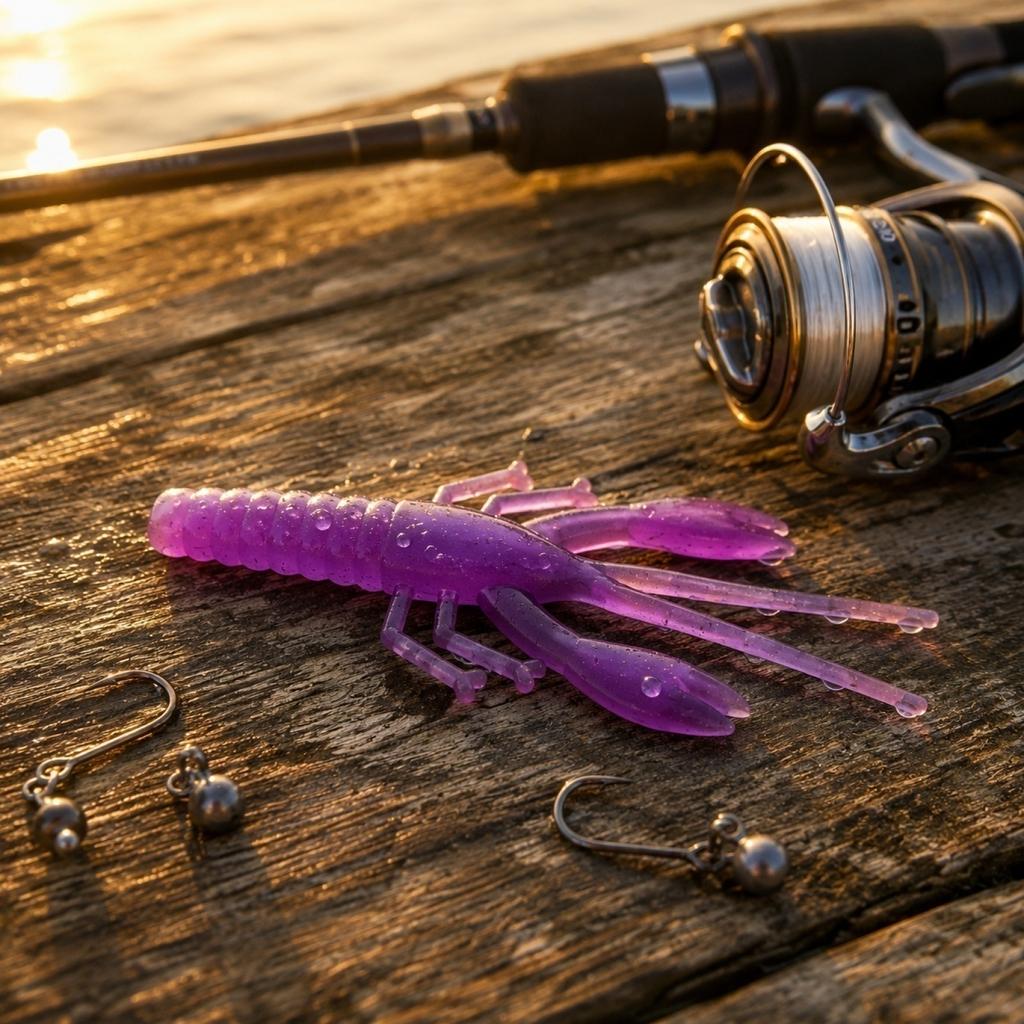 Soft Bait Fishing Lure Shrimp Style 5cm 1g Artificial Crawfish Lure for Freshwater and Saltwater Bass Pike Fishing Tackle