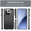 For Xiaomi 15 Pro Case with Screen Film WANLONFENG LS Series Big Lens Hole Brushed Texture TPU Phone Cover