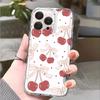 Red Cherries with Bows Pattern Phone Case for IPhone 17 15 16 14 13 12 11 Pro Max  Plus 12 13 Mini TPU Protect Cover