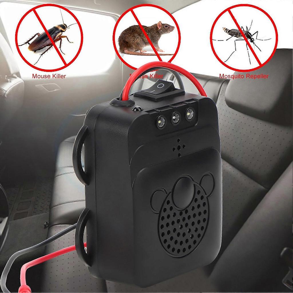 Electronic Ultrasonic Mouse and Rat Repeller, LED Strobe, 12V