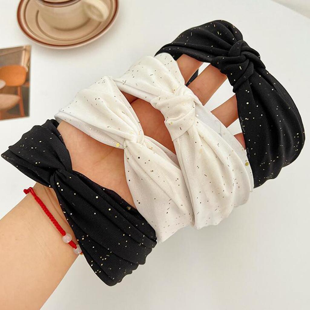 PROLY New Fashion Hairband For Women Fresh White Black Headband Cross Knot Turban Autumn Headwear Hair Accessories