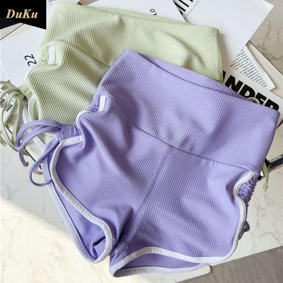 Sexy Sports Shorts Women's Summer Tight Height Waist Peach Hip Lift Fitness Hot Pants Three-part Yoga Pants