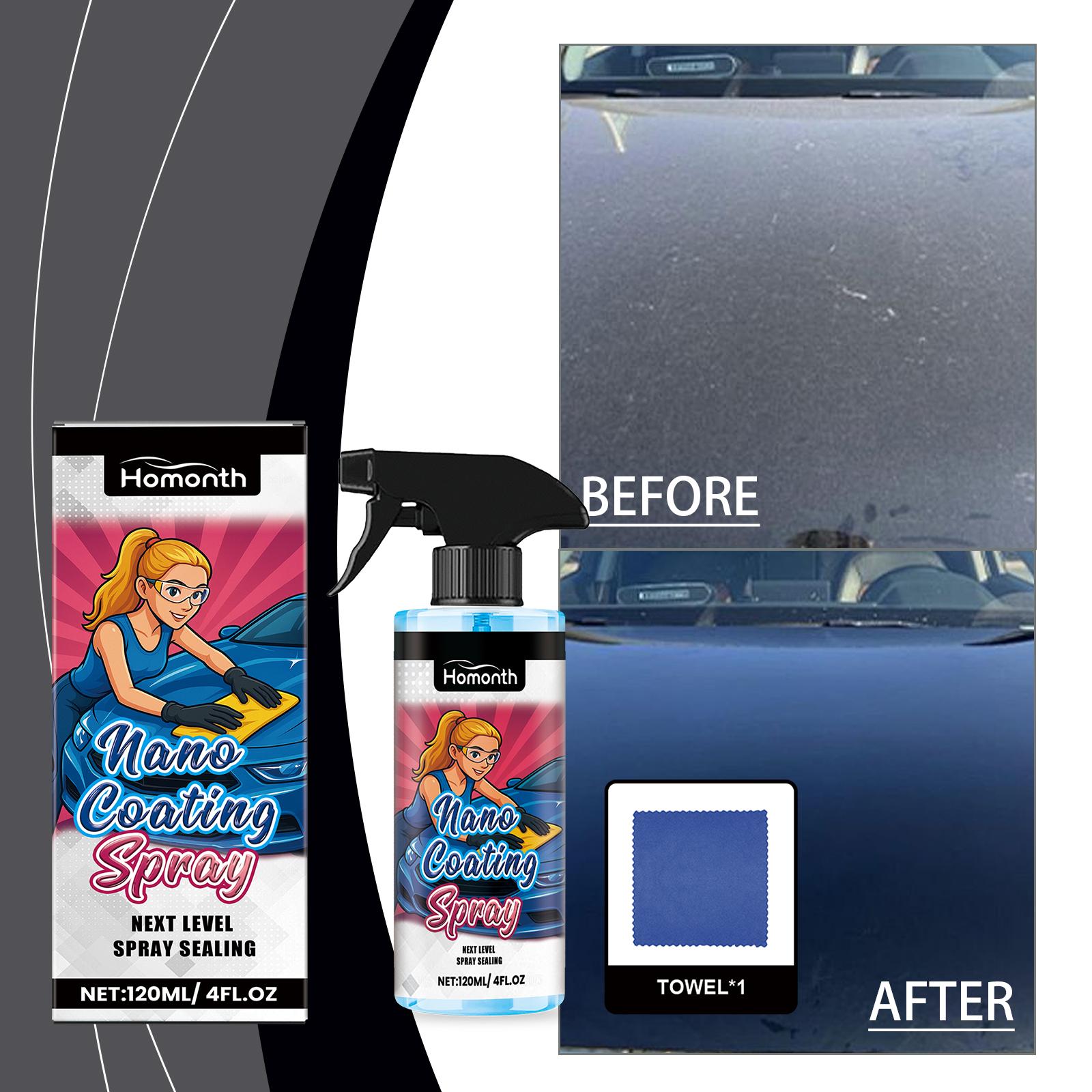 

Homonth Car Nano Coating Spray Set Mirror Shine Paint Coating Shine Car Care Spray