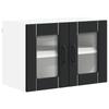 Wall Mounted Glass Cabinet LUCCA Black 60 X 31 X 40 Cm Particleboard
