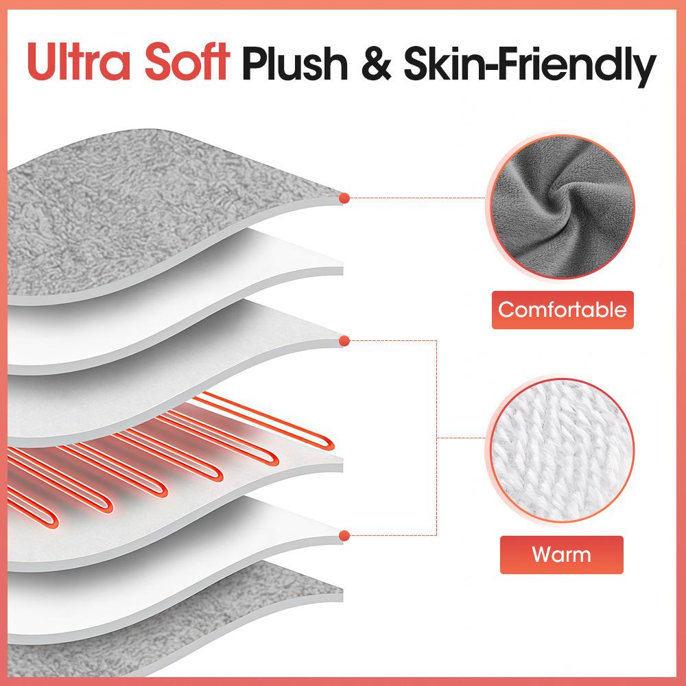 Winter Electric Foot Heating Pad USB Charging Soft Plush Washable Foot Warmer Heater Improve Sleeping Household Foot Warming Mat