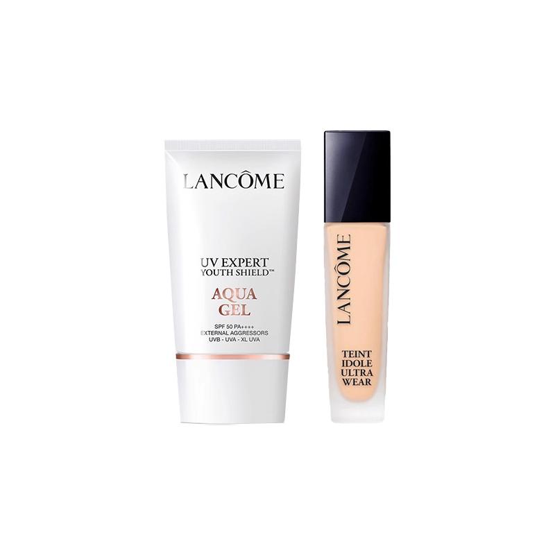 Lancôme makeup set Small White Tube Two-piece set: small white tube sunscreen 30ml + #PO-03 second generation long-lasting makeup foundation 30ml белый