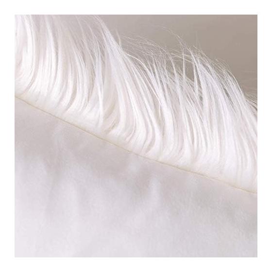Cushion Cover Set of 2 Fluffy Cute Scandinavian Long Fur Girly Faux Fur Interior White (45 x 45 cm)