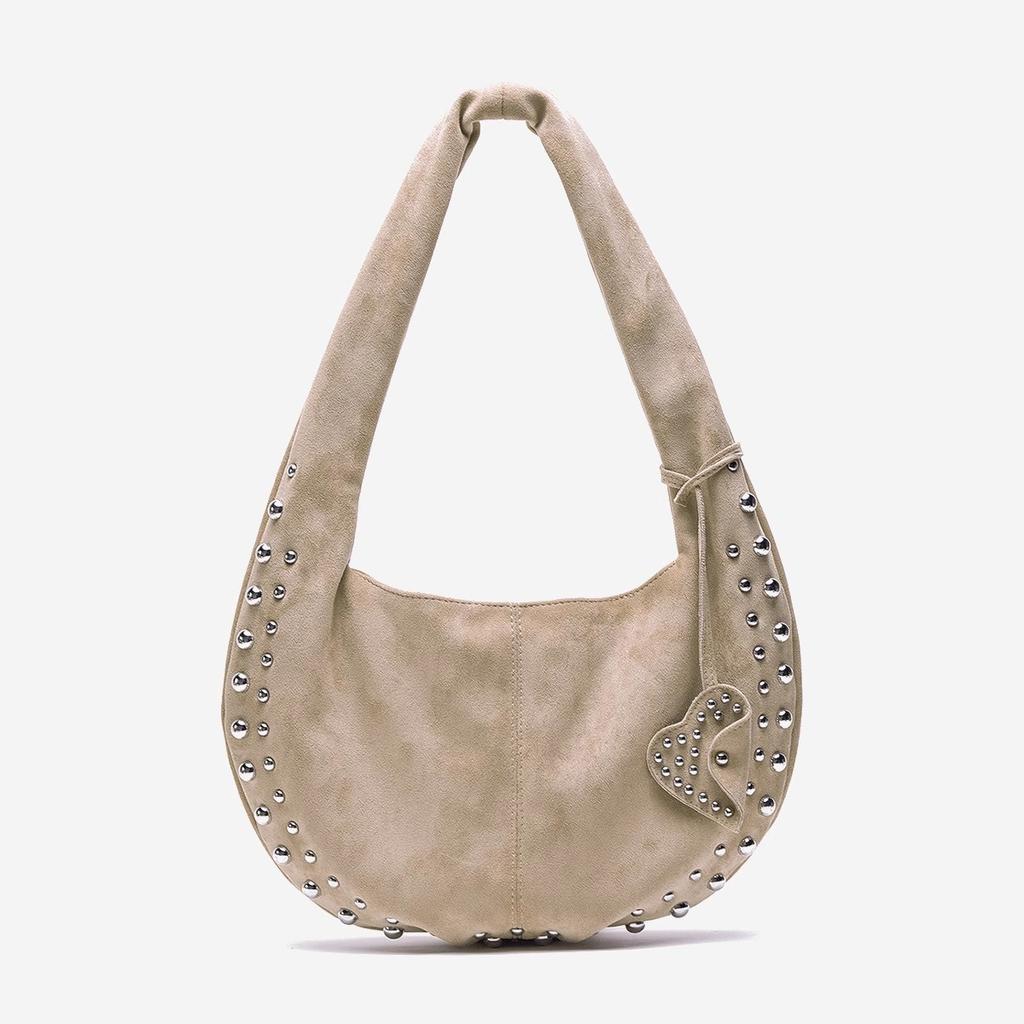 Halvmåneformede armhulevesker i imitert semsket skinn til kvinner, luksuriøse designervesker og lommebøker