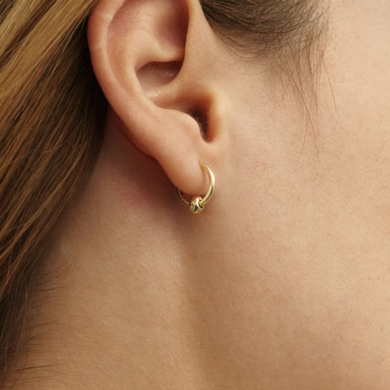 LUNNE 14k Diamond Pebble Charm (14k Gold) #LCC02