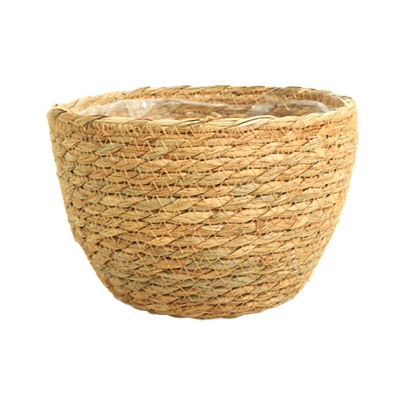 Handwoven Natural Grass Flower Basket Set Home Decor Plant Pot Cover Gift Storage 3 Sizes