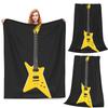 Electric Guitar 3D Classical Guitar Blanket Soft Warm Flannel Throw Blanket Bedding for Bed Living room Picnic Travel Home Couch