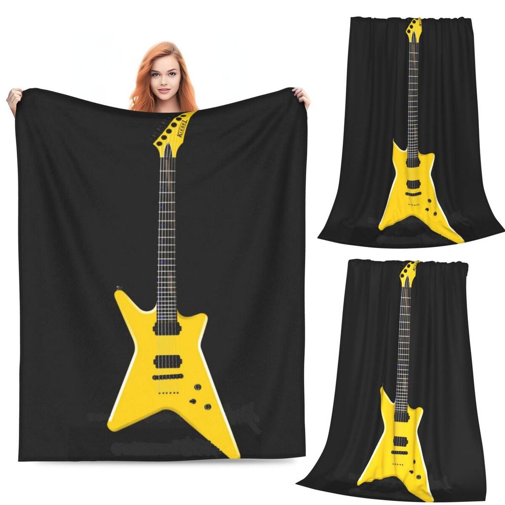 Electric Guitar 3D Classical Guitar Blanket Soft Warm Flannel Throw Blanket Bedding for Bed Living room Picnic Travel Home Couch
