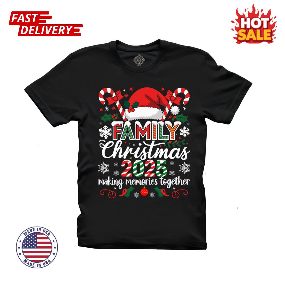 Personalised Christmas T-Shirt 2025 Family Matching Xmas Shirts Christmas gift Unisex T-Shirt XL