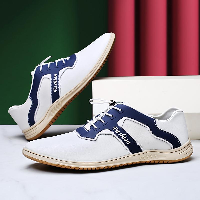 Fashion New Arrival Mens Casual Leather Shoes Stylish Trendy Sports Shoes Versatile Board Shoes for Man Tenis Masculino Outdoor Sneakers