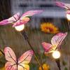 6/9 Head Butterfly Solar Garden Lights 8 Light Modes Waterproof Solar Landscape Lights Smart Sensor Color Changing