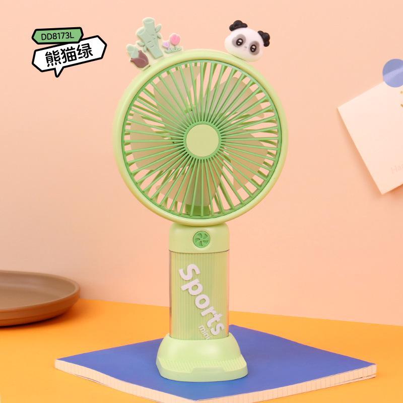 Ventilador portátil USB de dibujos animados - Mini ventilador eléctrico de escritorio para uso en exteriores