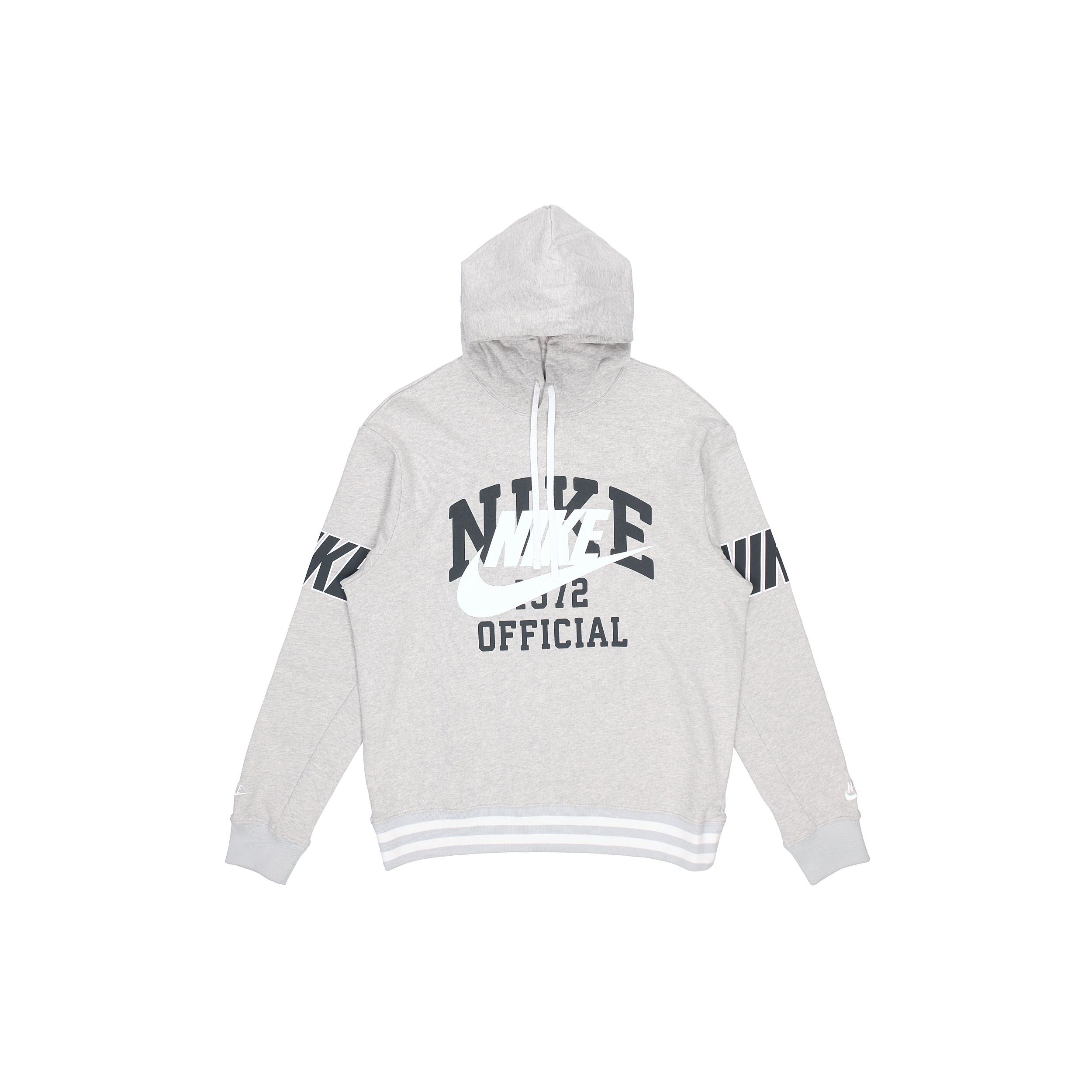 Nike Large Logo Printing Loose Hoodie Gray DD6169-050 XL