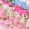 Artificial Sakura Flowers Vine Hanging Fake Floral Garland Home Garden Wedding Arch Party Cherry Blossom Wall Decor Arrangement