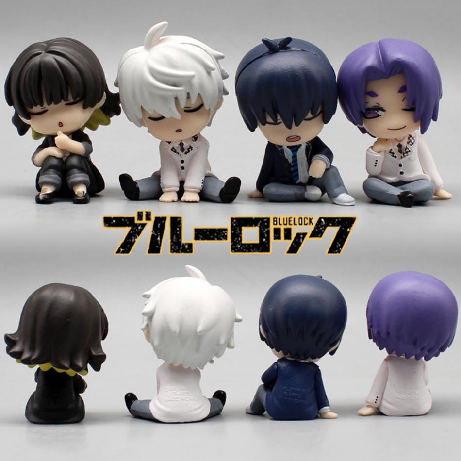 New Blue Lock Gk Anime Figure Isagi Yoichi Bachira Best Shoulder To Shoulder Sleep Q-Version Kawaii Model Statue Boy Toy Present