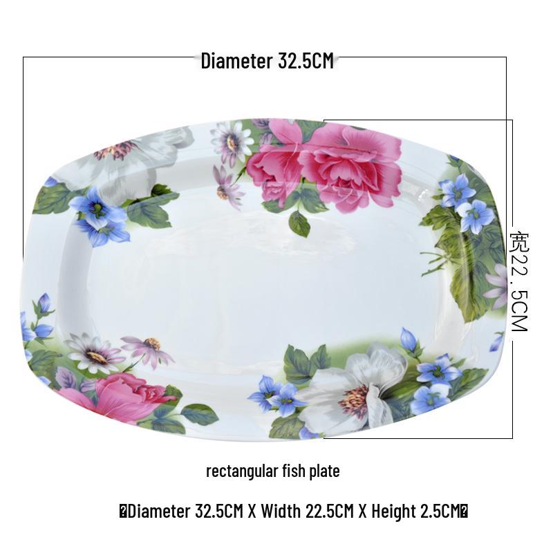 Imperial Concubine 10-inch Porcelain Soup and Serving Plate