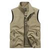 Men's Plus Size Multi-Pocket Breathable Vest for Spring and Autumn