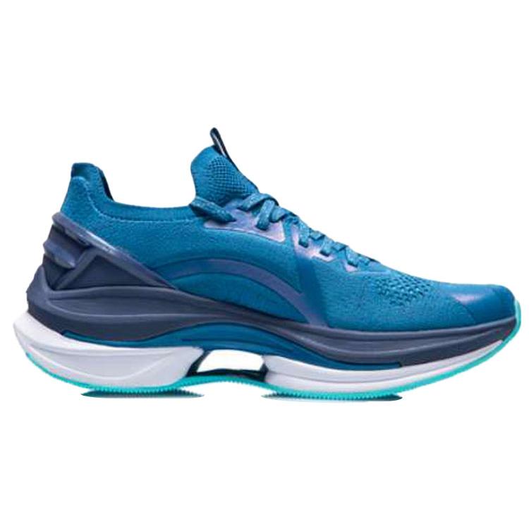 New LiNing WuShi 5S 1.0 Flyline Knitted Fabric Cushioning Anti Slip And Wear Resistant Low Top Running Shoes Men's Blue ARHR071-3