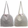 Fashion Nylon Drawstring Handbag Square Lightweight Canvas Shoulder Bag Solid Color Large Capacity Crossbody Bag Class