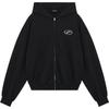 WE11DONE Ss26 Rhinestone Decorated Zipper Hooded Long Sleeve Sweatshirt Unisex Sweatshirt WD-TJ0-26-818-U-BK