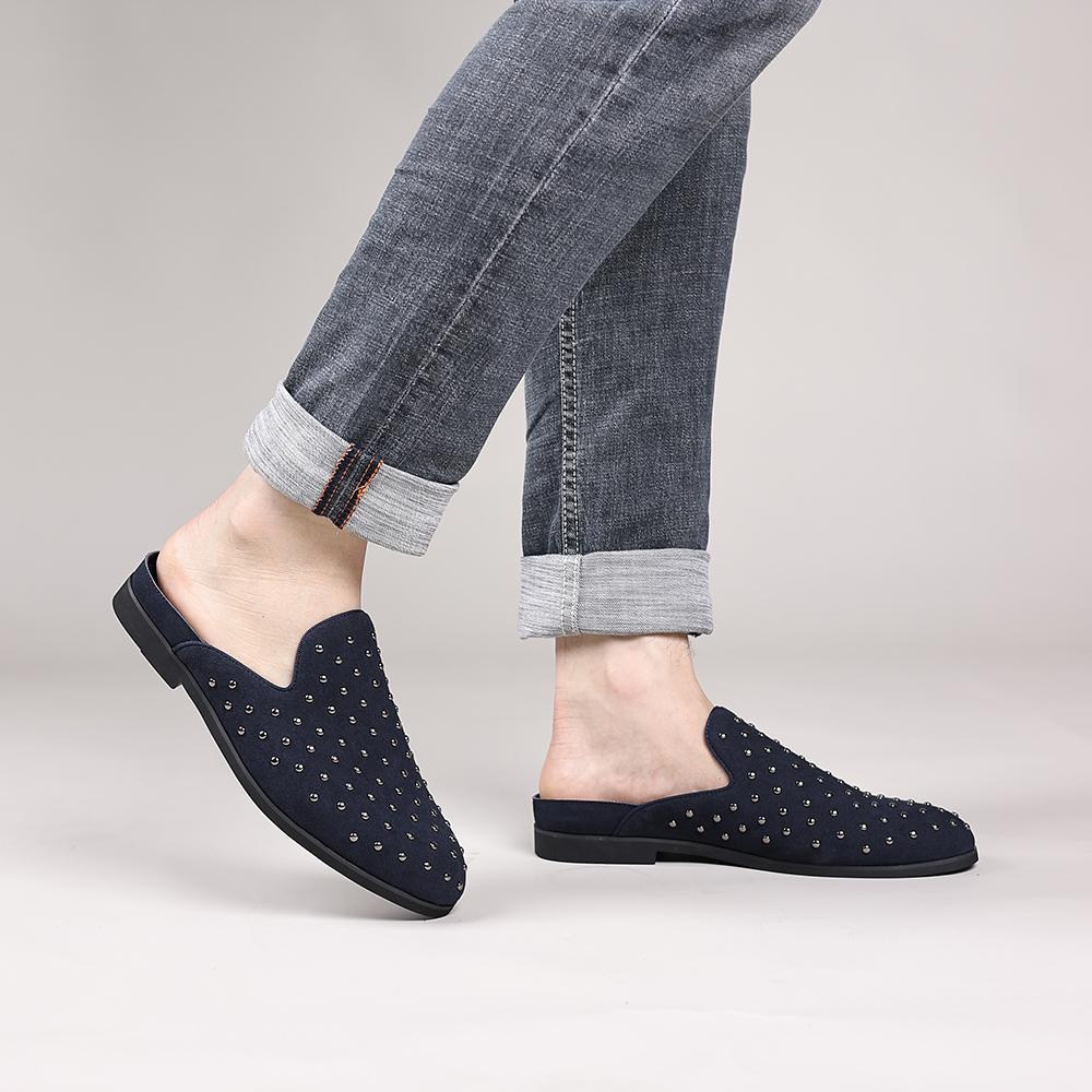 Fashion New Style Summer Flats Leisure Walk Half Slippers Outdoor Male Half Drag Handmade Lazy Shoes Sandals Fashion Men's Muller Shoes