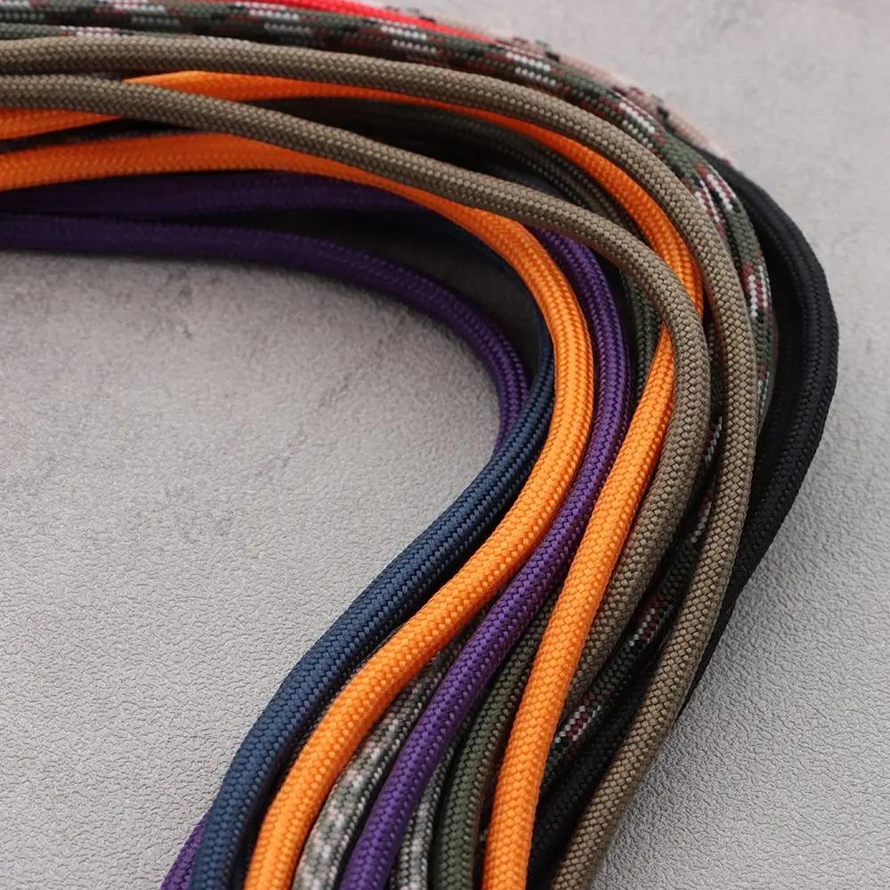 New Emergency Survival Backpack Self-Defense Lanyard Round Buckle Parachute Cord Key Ring Paracord Keychain