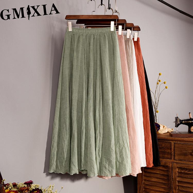 

GMXIA Женская Модная Повседневная Летняя Весенняя Юбка one size чёрный