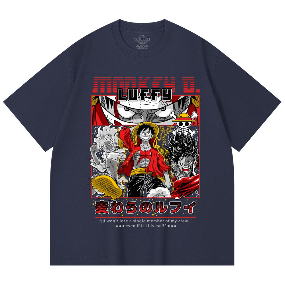 230 Gsm 100% Cotton One Piece V16 Luffy Print Unisex Heavy Cotton T Shirt