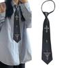 Clip On Tie For Men No Tie Knotting Needed Premium PU Fabric Business Necktie With Adjustable Alloy Clasp Classic Black