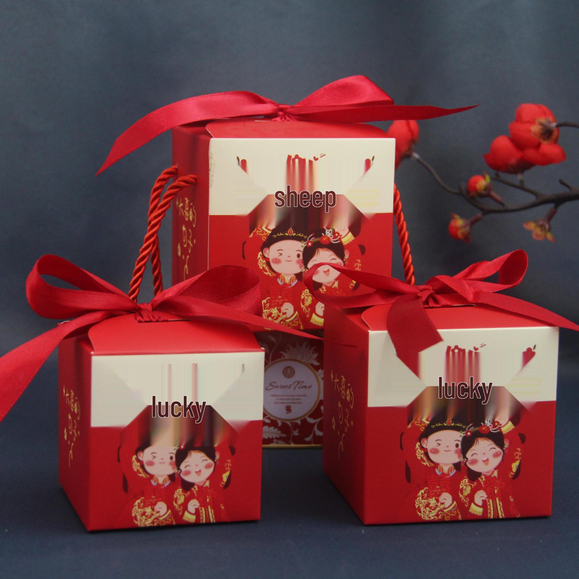 

Alice s Garden Candy Box - Square Handheld European & Chinese Style Wedding/Engagement Candy Box Small: 7*7cm (with Ribbon)