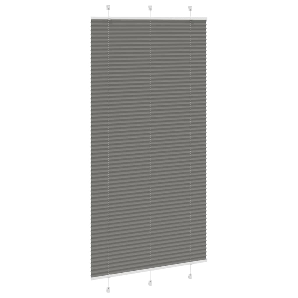 Pleated Blind Anthracite 105 x 200 cm Fabric Width 104.4 cm Polyester