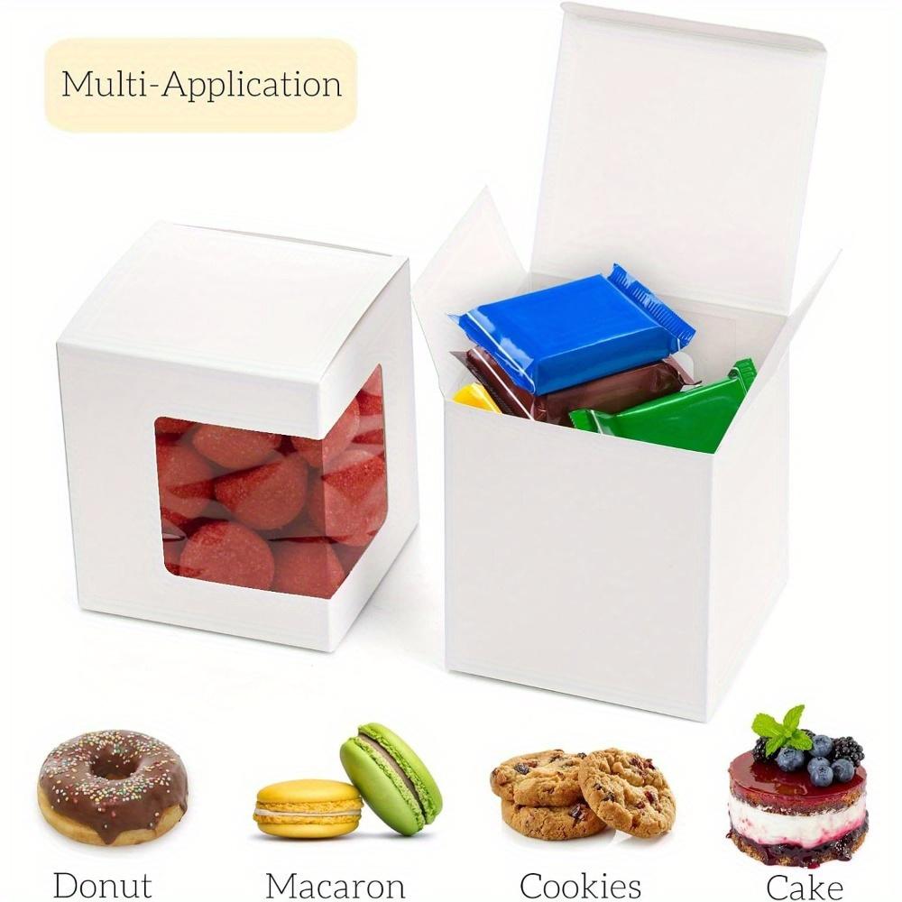 20pcs White Gift Boxes with Clear Window Perfect for Cupcakes Mugs & Wedding Favors Jewelry Making Display & Packaging Supplies