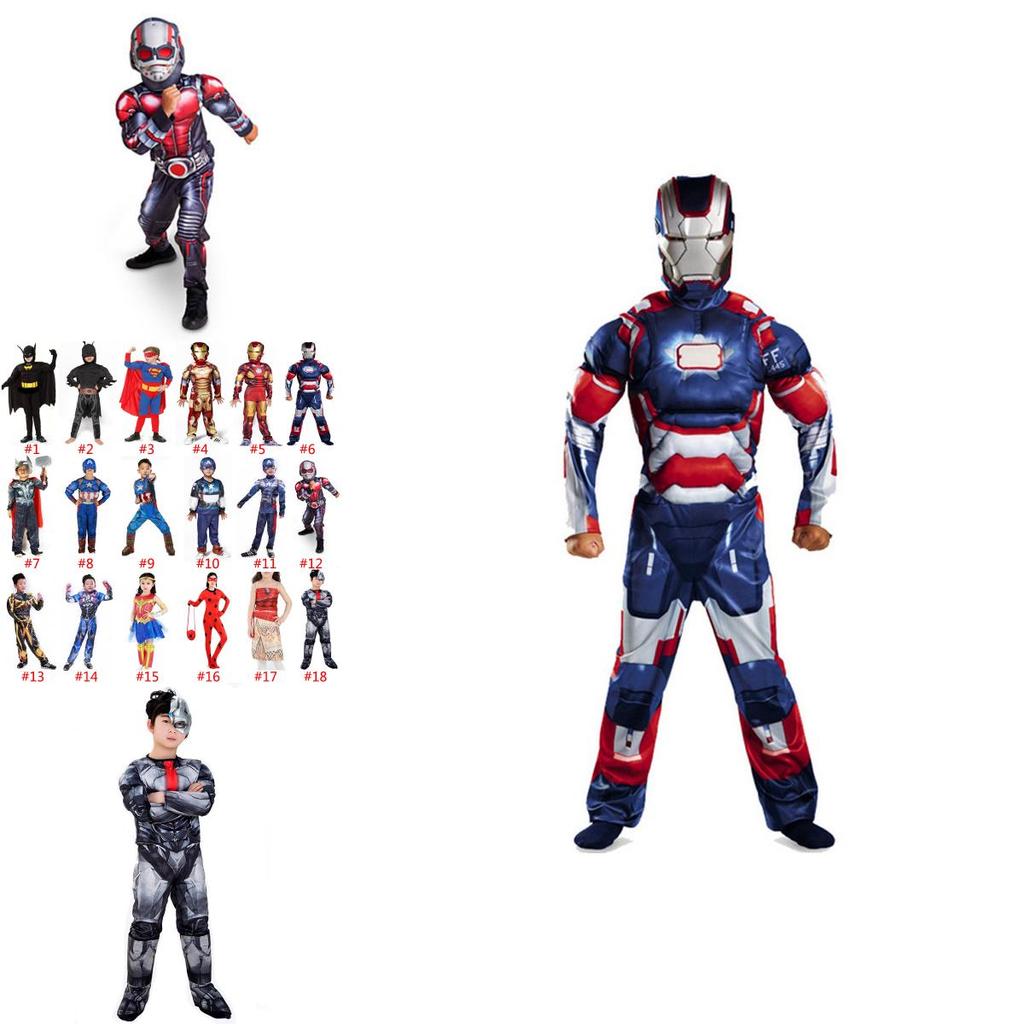 Wspaniały kostium na Halloween dla dzieci Superbohater Batman Superman Strój Cosplay dla chłopców i dziewcząt