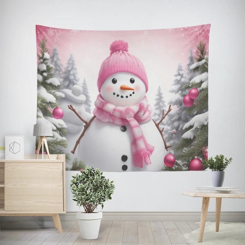 Новогодний рождественский милый узор снеговика для гостиной и спальни — фото 4