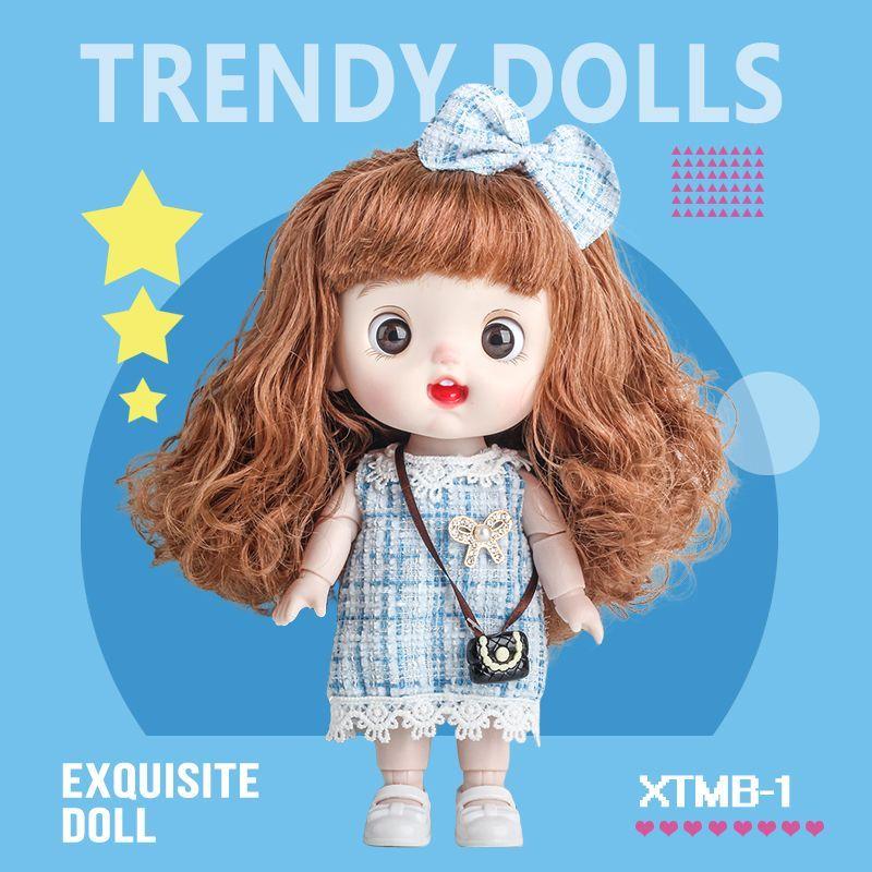 8-inch Doll with Changeable Clothes, Exquisite and Cute Doll, Princess Girl Birthday Gift, Pretend Play Toy