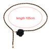 Fashion Elegant Flower Waist Chain Adjustable Metal Thin Belts For Women Girls High Quality Luxury Dress Pant Decoration Belt