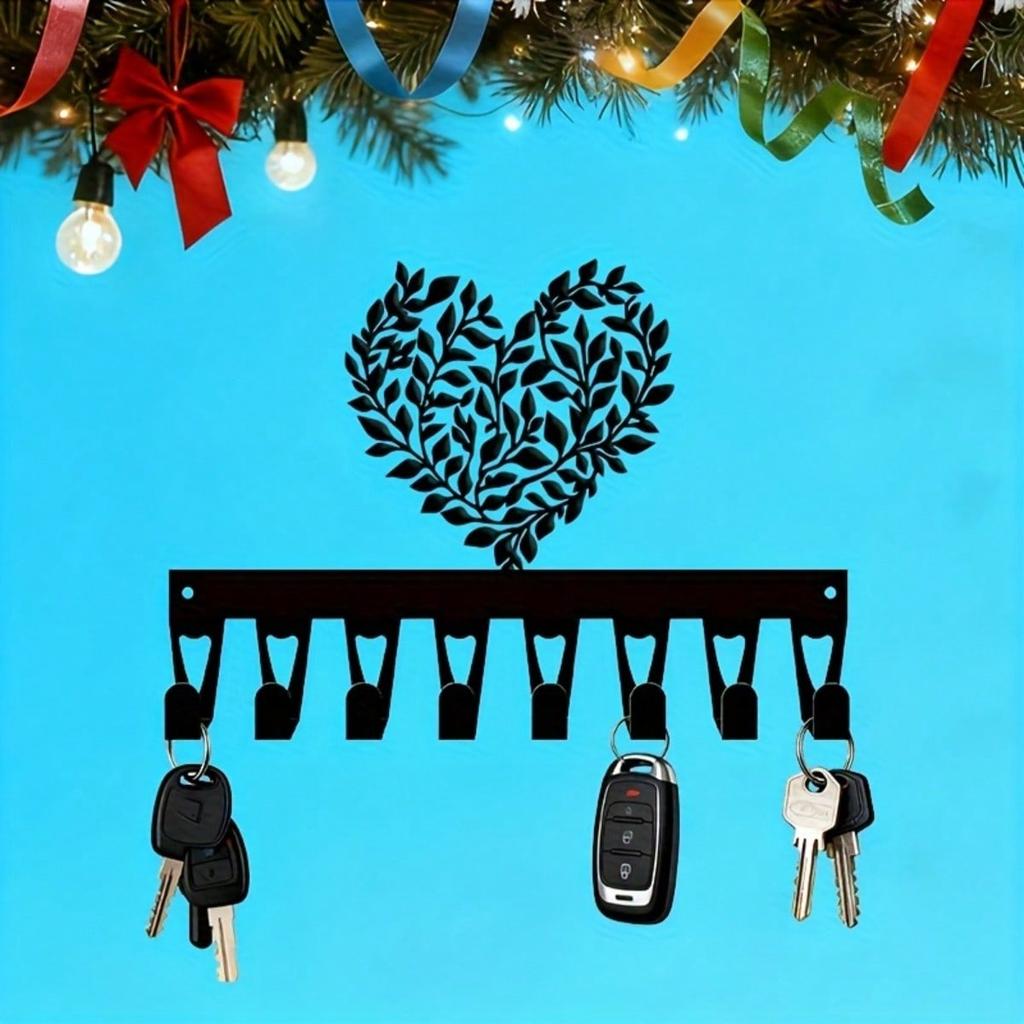 Iron Wall Hook Set 8 Coat Rack Space Saving Design Easy Install